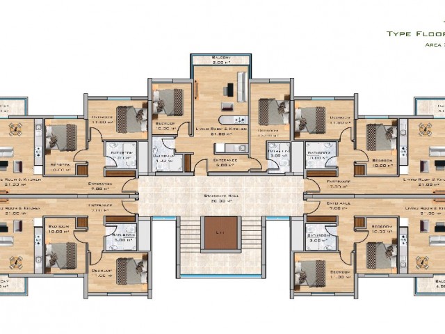 Aşağı Girne Farabi Sokağına Yakin Bölgede Elite Rezidansta Satılık 80 m2 /2+1 Çatı Katı Dairesi 225.000 STG/+905391132605 - Fotoğraf 3