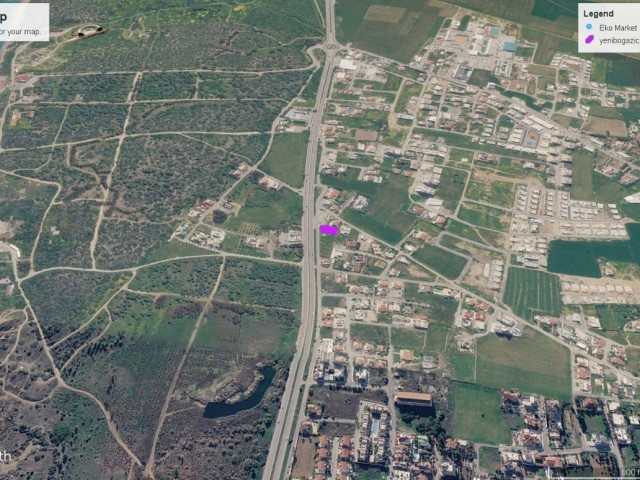 Yenibogazici Bolgesinde 732 m² Ticari İzinli Ana Yol Uzeri Satılık Arsa - Yeni Boğaziçi, Mağusa