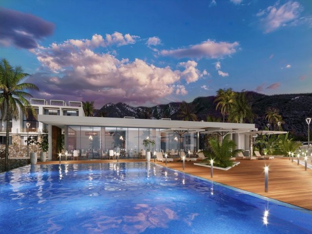 Deniz kenarı projesinde yepyeni bir ikinci el satım 1 odalı lüks bahçe dairesi + yüzme havuzu + kapalı havuz + restoran + sauna + buhar odası + masaj odası + kesintisiz deniz ve dağ manzaraları + sahile yürüme mesafesi