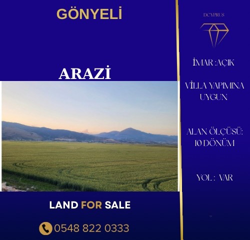 📍GÖNYELİ’DE VİLLA YAPIMINA UYGUN ARAZİ