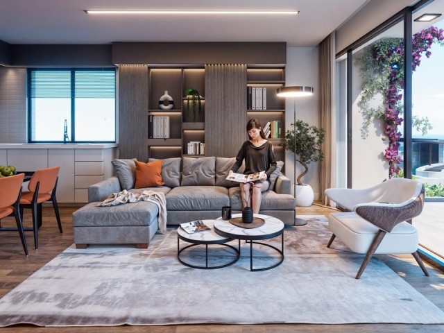 Lapta'da Dağ ve Deniz Manzaralı Muhteşem Bir Kompleksten Satılık 2+1 Penthouse Daireler! - Fotoğraf 4