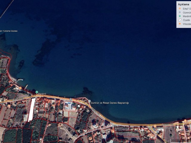 Gemikonağı; Mardin Plaj Karşısı, Denize Sıfır 3108 m2, KAT KARŞILIĞI Arsa