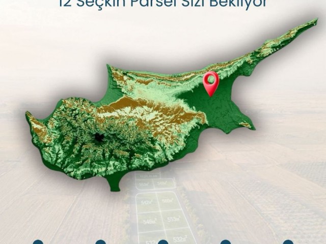 SATILIK GAZİMAĞUSA/GÖNENDERE TÜRK KOÇANLI 530/550/ m2 BÜYÜKLÜĞÜNDE ARSALAR
