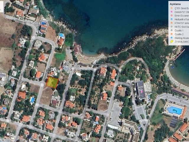 GİRNE ALSANCAK BÖLGESİNDE DENİZE 35 METRE MESAFEDE SATILIK İMARLI ARSA