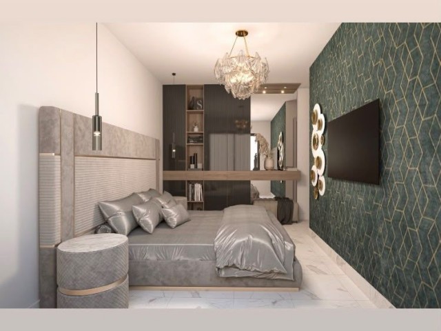 Girne Lapta'da Şehir ve Doğa Manzaralı Modern Penthouse - Satılık! - Fotoğraf 3