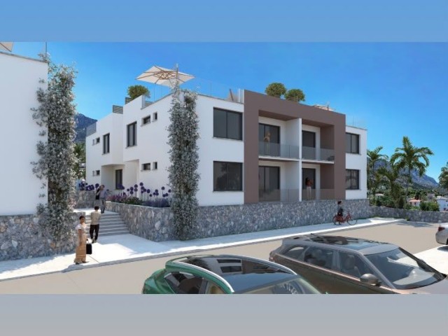 Girne Lapta'da Şehir ve Doğa Manzaralı Modern Penthouse - Satılık! - Fotoğraf 4