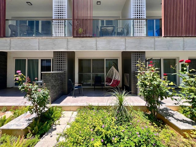 İskele Long Beach Courtyard | Full Eşyalı Teraslı Stüdyo | KDV ve Trafo Ödenmiş - Fotoğraf 3