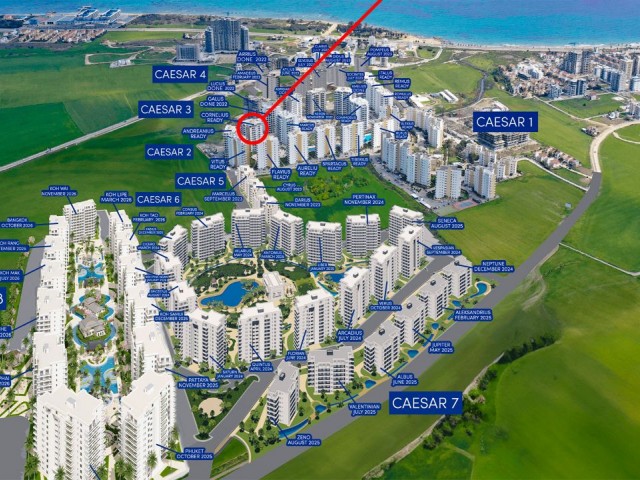 İskele Caesar Resort 1+0 Satılık Ful Eşyalı - Fotoğraf 1