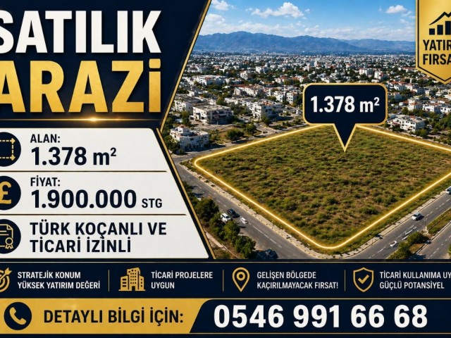 Satılık Ticaari İzinli Türk Koçanlı Arsa - Fotoğraf 1