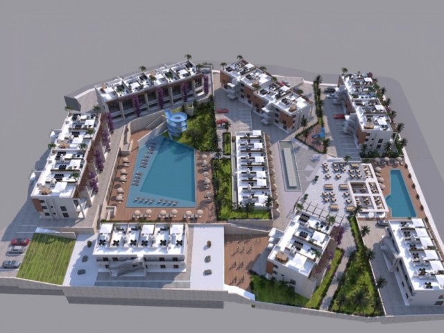 Girne Esentepe bölgesinde henüz proje aşamasında muhteşem konum ve manzarası olan yatırımlık lüks dairler Haziran 2026 teslim