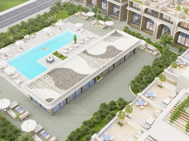 GİRNE BAHÇELİ BÖLGESİNDE LUKS MODERN TASARIM PROJEDEN SATILIK DAİRE SEÇENEKLERİ