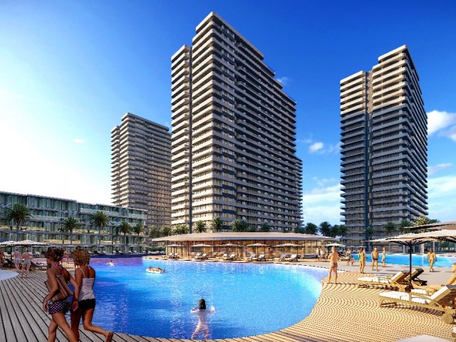 İSKELE LONG BEACH BÖLGESİNDE KONSEPT  PROJEDEN SATILIK LÜKS MODERN DAİRE SEÇENEKLERİ