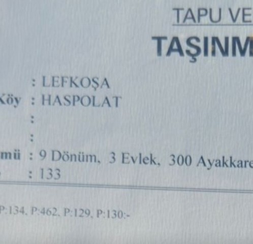 Lefkoşa Haspolat 12.900 M2 İmarlı Arsa - Fotoğraf 3