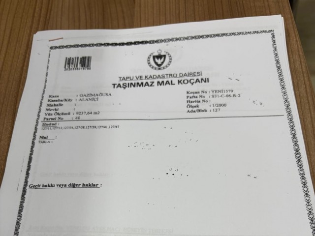 Gazimağusa Alaniçi Acil Satılık Kelepir Arazi