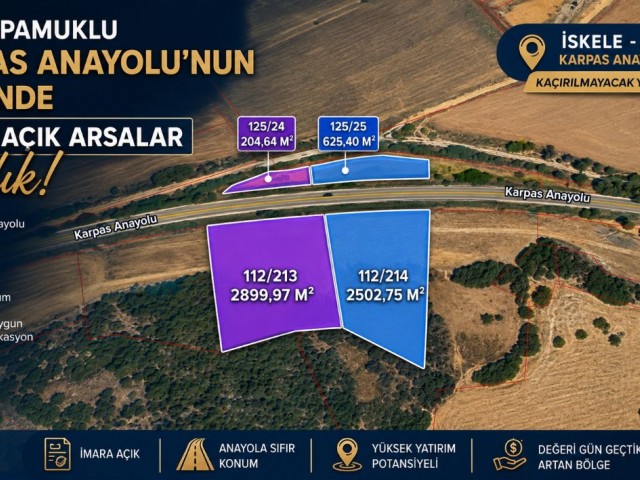 İskele Pamuklu'da Parsellasiyon Satılık Arsalar. - Fotoğraf 1