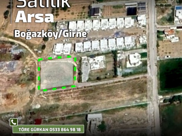 Girne Boğazköy'de satılık 1680m2 arazi genişliğine sahip imara açık mükemmel konumda arsa/arazi - Fotoğraf 1