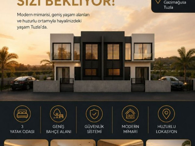 Gazimağusa Tuzla Bölgesi'nde 3+1 İkiz Villa Projemiz Satışta... - Fotoğraf 4