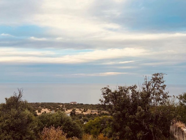 Girne, Kayalar köyünde önü kesilmez manzaralı 2050m2 (1 dönüm 2 evlek 475ay2) Eşdeğer koçanlı arazi. 05338403555 - Fotoğraf 1