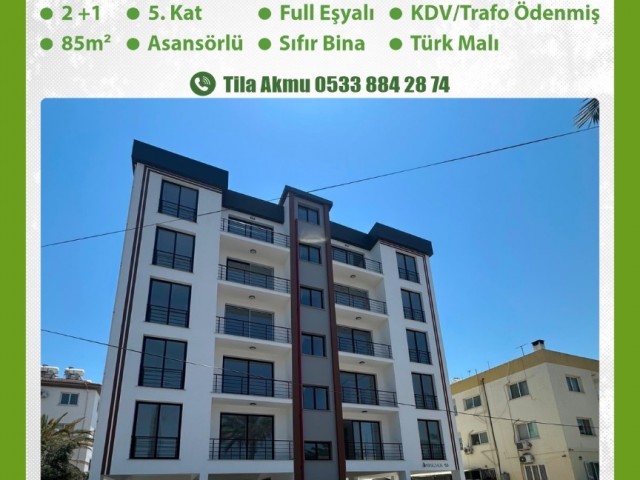Lefkoşa merkezde satılık 2+1 eşyalı daire/ Kızılbaş - Fotoğraf 1