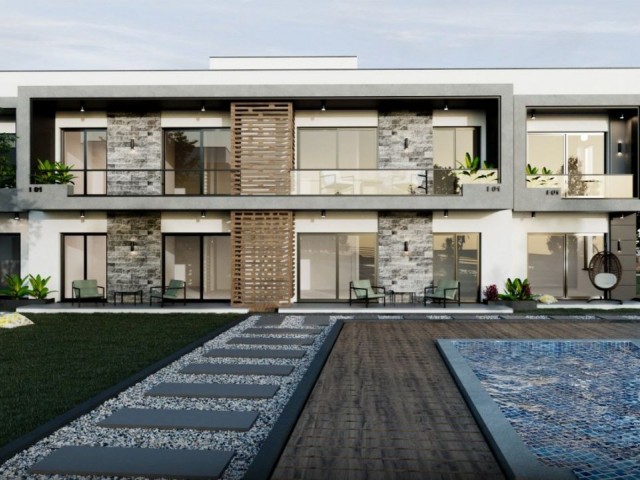Nice 2 Bedroom Terrace Apartment and Duplex / Twin Villas For Sale location Green Hills Yesiltepe Alsancak Girne - Fotoğraf 3