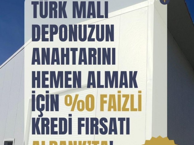 LEFKOŞA  DA TİCARİ İZİNLİ 250M2 SATILIK DEPO..(Yarısı peşin yarısı %0 faiz ile elden taksit )..