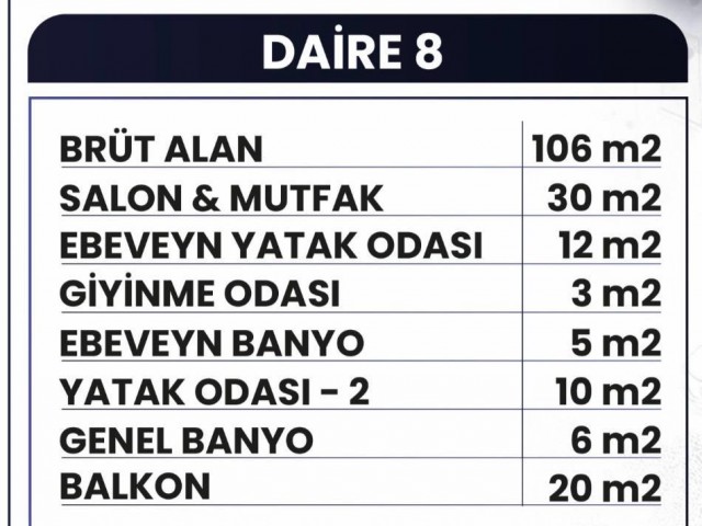 Lefkoşa Gönyeli'de Proje Aşamasında 2+1 Daire - Yarı Eşyalı Satılık! - Fotoğraf 3