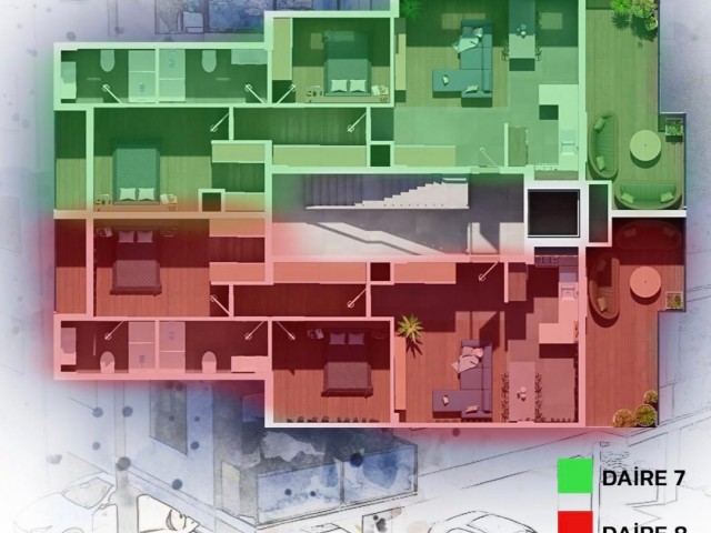 Lefkoşa Gönyeli'de Proje Aşamasında 2+1 Lüks Penthouse Satılık!