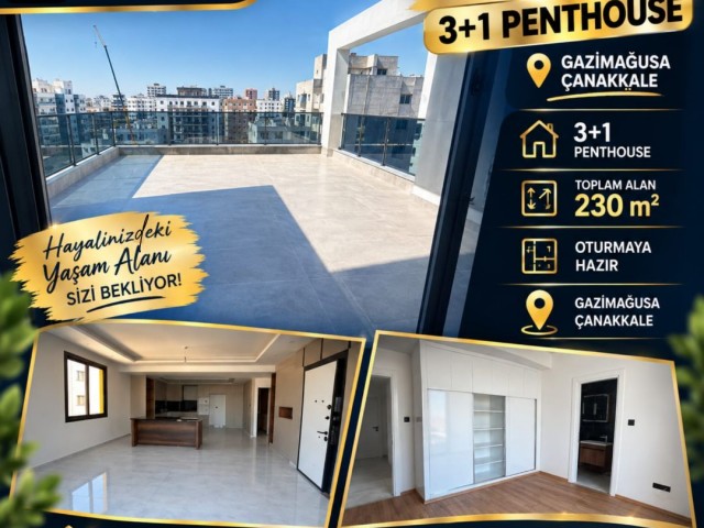 Gazımağusa Çanakkale Satılık 3+1 Penthouse - Fotoğraf 4