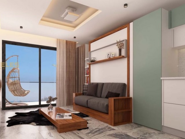 Kuzey Kıbrıs Gayrimenkulü: Long Beach Riverside Life Site’de Deniz Manzaralı Modern Stüdyo SA-0118