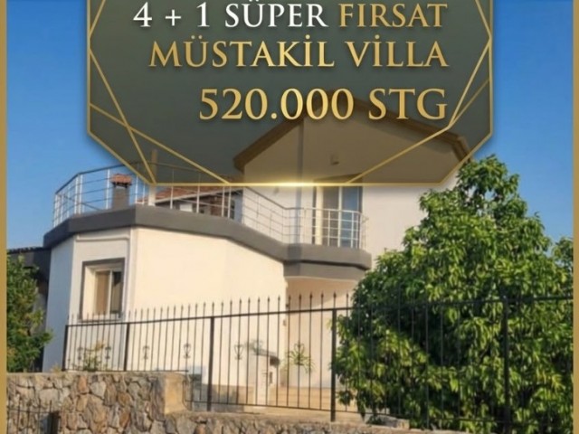 GIRNE ESENTEPE BÖLGESINDE 4 + 1 SATILIK VILLA HAVUZLU FULL EŞYALI