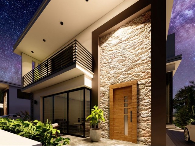 İskele Ötüken’de Özel Havuzlu, Bahçeli 470 m2 Arsa Büyüklüğü, 4+1  244 m2 Satılık Lüks Villalar