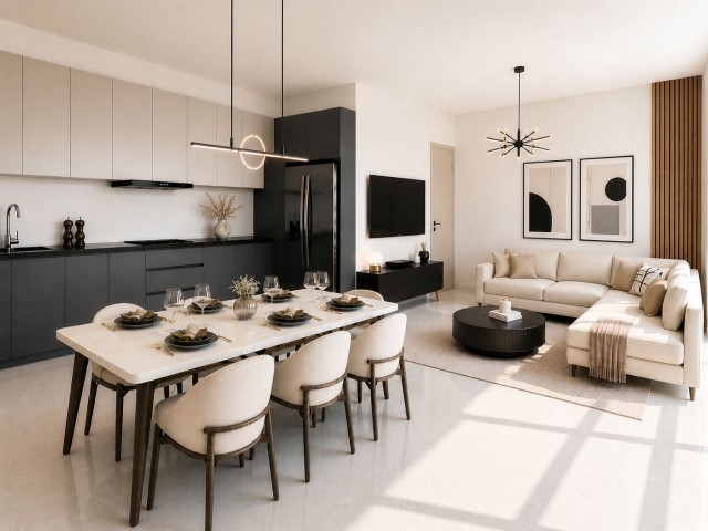 Lefkoşa Gönyeli’ de 3+1, 110 m2, Modern, Asansörlü, Türk Malı Satılık Apartman Daireleri - Fotoğraf 1