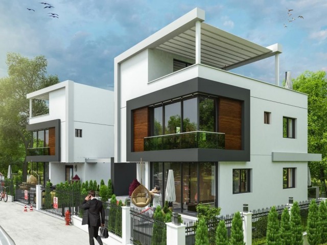 Girne Dikmende 3+1, 180m2 Bahçeli Satılık İkiz Villalar - Fotoğraf 2