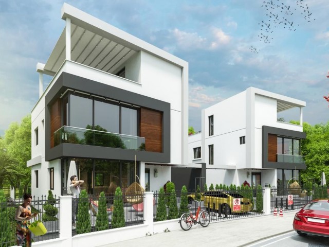 Girne Dikmende 3+1, 180m2 Bahçeli Satılık İkiz Villalar - Fotoğraf 3
