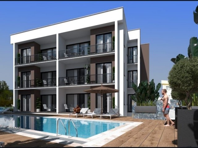 Girne Alsancak’ta 2+1, 75m2, Ortak Havuzlu Site içerisinde Satılık Apartman Daireleri - Fotoğraf 1