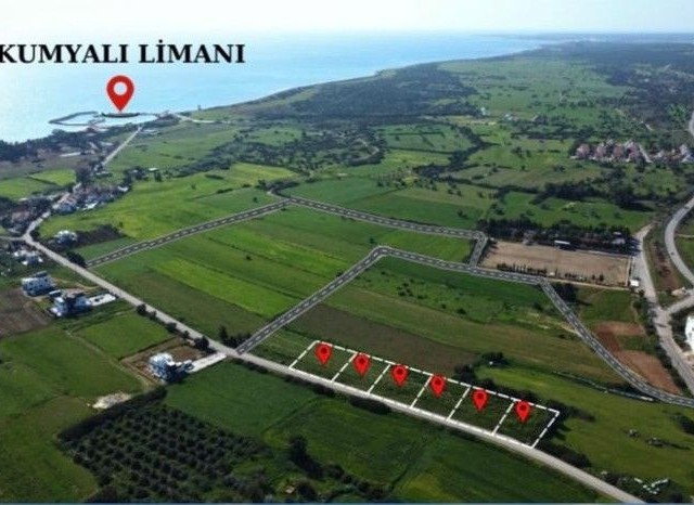 İskele Kumyalı Sahil yolu üzerinde , denize yürüme mesafesinde satılık 817 m2 arsalar - Fotoğraf 1