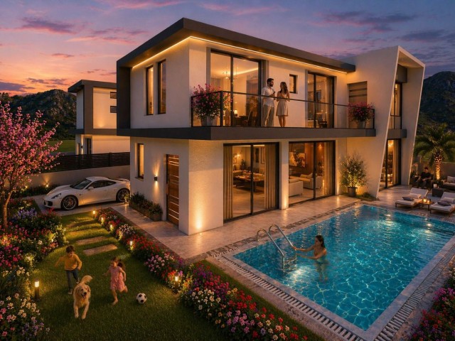 Lefkoşa Gönyelide, Müstakil Havuzlu, Bahçeli, Satılık Türk Malı Villa - Fotoğraf 1