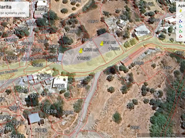 Girne Akçiçek Köyünde villa yapımına uygun satılık 2 arsa - Fotoğraf 1