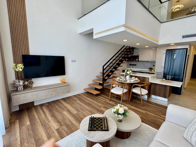 Tatlısu, Gazimağusa’da Satılık Sıfır 2 Yatak Odalı 2 Banyolu Loft Daire | Ortak Yüzme Havuzu - Fotoğraf 4