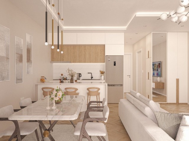 Girne Alsancak’ta Satılık 2+1 Penthouse ve Bahçeli Daireler – 2 Banyolu, Ortak Yüzme Havuzlu, Deniz ve Dağ Manzaralı - Fotoğraf 2