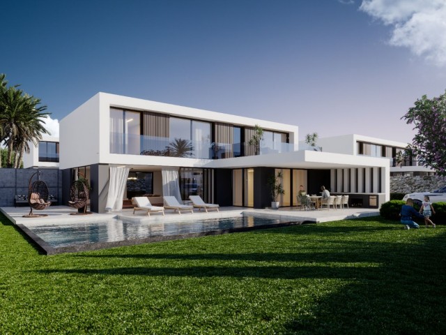 Girne Çatalköy'de 4 Yatak Odalı ve 5 Yatak Odalı Villalardan Oluşan Havuzlu Ve Denize Sıfır Gürültüden İzole Yeni Villa Projemiz - Fotoğraf 4