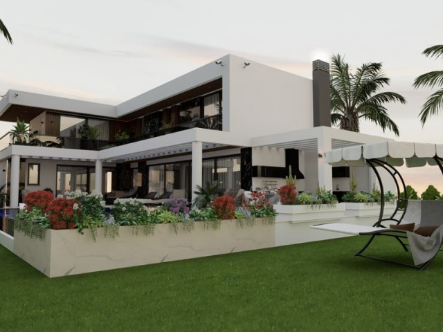 Edremit, Girne Satılık Lüks 4+1 Villa Özel Havuzlu, Sinema ve Spa Alanlı, Tam Deniz ve Dağ Manzaralı - Fotoğraf 2