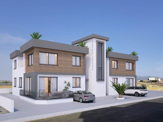 Lefkoşa Gönyeli villa bölgesinde elden ödemeli 2+1 bahçeli ve teraslı lüks satılık daireler - Fotoğraf 1