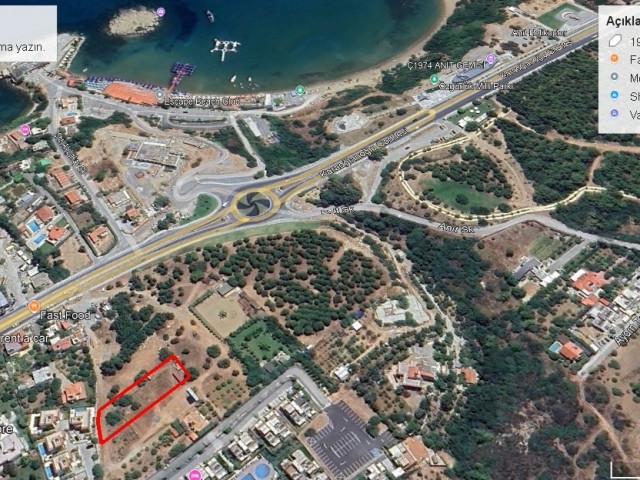 Girne /alsancak'ta Satılık Çıkartma Plajı Bölgesi Mükemmel Konumlu Arsa - Fotoğraf 3