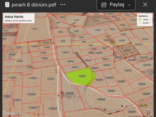 PINARLI 8 DÖN İMARLI TOPLAM FİYAT YOL VAR