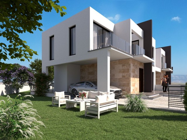 Lefkoşa Kanlıköy'de Proje Aşamasında Eşyasız 3+1 Villa Satışı - Fotoğraf 1