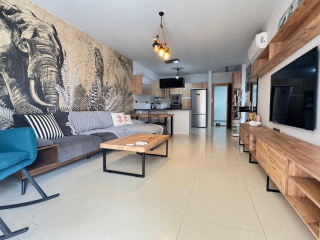 Girne Kaşgar'da Lüks Eşyalı Satılık 1+1 Penthouse - Fotoğraf 4