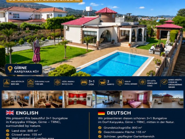 Girne-Karşiyaka bölgesinde masrafsız 3+1 huzurlu Bungolaw FİYAT DÜŞTÜ - Fotoğraf 1