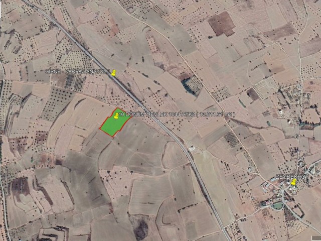 İskele Büyükonuk’da 10 Dönüm 1 Evlek ( 13811.61 m2 ) Satılık Arazi *** Dönümü £15.000 *** (araba Takasına Uygun ) - Fotoğraf 2
