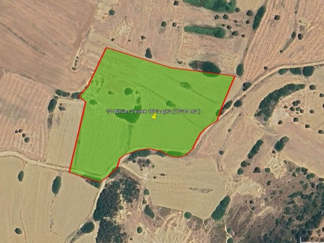 İskele - Yedikonuk 12 Dönüm 3 Evlek 1673 Ayk2 ( 17215 m2 ) Fasıl 96 İmarlı Satılık Arazi *** Toplam £68.000 *** - Fotoğraf 1